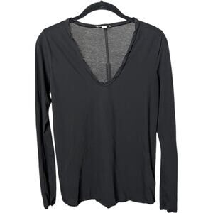 James Perse Standard Deep V Long Sleeve Tee - 1 (S)